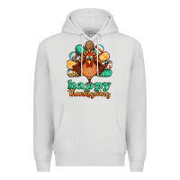Dove Grey happy thanksgiving turkey Premium Hoodie - Jasminsmagicworld