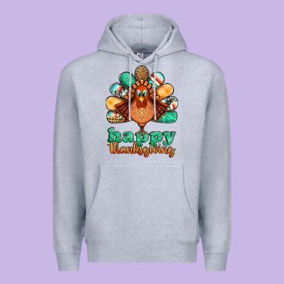 Happy Thanksgiving Turkey Premium Hoodie Designed By Jasminsmagicworld