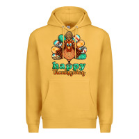 Mustard happy thanksgiving turkey Premium Hoodie - Jasminsmagicworld
