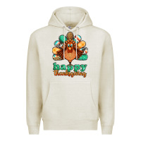 Oatmeal Heather happy thanksgiving turkey Premium Hoodie - Jasminsmagicworld