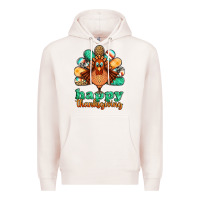 Pale Pink happy thanksgiving turkey Premium Hoodie - Jasminsmagicworld