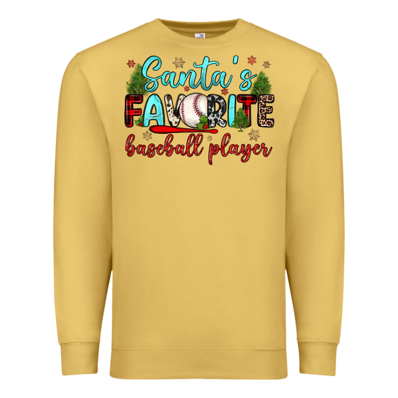 Santa S Favorite Baseball Player Premium Sweatshirt by JahusDesignShop | Teevron