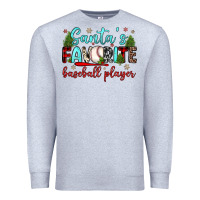 Heather Grey santa s favorite baseball player Premium Sweatshirt - JahusDesignShop