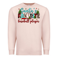Pale Pink santa s favorite baseball player Premium Sweatshirt - JahusDesignShop