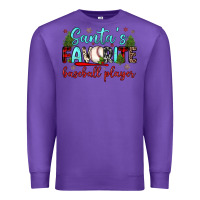 Purple santa s favorite baseball player Premium Sweatshirt - JahusDesignShop