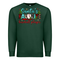 Sports Green santa s favorite baseball player Premium Sweatshirt - JahusDesignShop