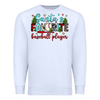 White santa s favorite baseball player Premium Sweatshirt - JahusDesignShop