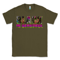 Army Green black is beautiful neon Classic Tee - texasbilliewilder