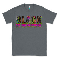 Charcoal Heather black is beautiful neon Classic Tee - texasbilliewilder