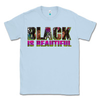 Dusty Blue black is beautiful neon Classic Tee - texasbilliewilder