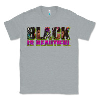 Heather Grey black is beautiful neon Classic Tee - texasbilliewilder