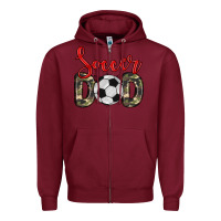 Burgundy soccer dad Zipper Hoodie - Zillion Design Studio