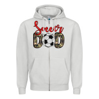 Dove Grey soccer dad Zipper Hoodie - Zillion Design Studio