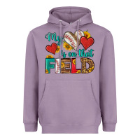 Lavender my heart is on that field baseball Heavyweight Hoodie - HRA Design Shop