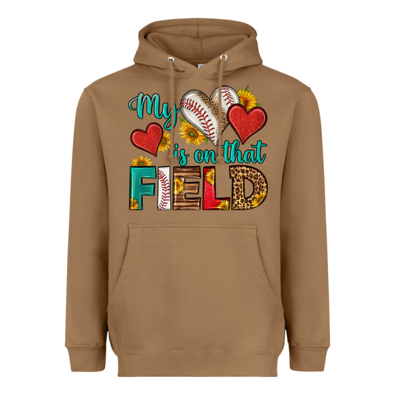 My Heart Is On That Field Baseball Heavyweight Hoodie by HRA Design Shop | Teevron