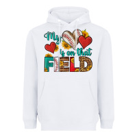 White my heart is on that field baseball Heavyweight Hoodie - HRA Design Shop