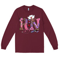Burgundy valentines day rn registered nurse Long Sleeve Tee - RanaPortraitStore