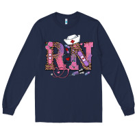 Navy valentines day rn registered nurse Long Sleeve Tee - RanaPortraitStore