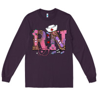 Plum valentines day rn registered nurse Long Sleeve Tee - RanaPortraitStore