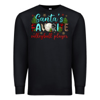 Black santa s favorite volleyball player Premium Sweatshirt - JahusDesignShop