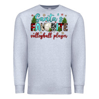 Heather Grey santa s favorite volleyball player Premium Sweatshirt - JahusDesignShop