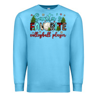 Ocean Blue santa s favorite volleyball player Premium Sweatshirt - JahusDesignShop