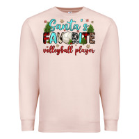 Pale Pink santa s favorite volleyball player Premium Sweatshirt - JahusDesignShop