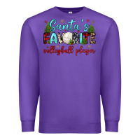 Purple santa s favorite volleyball player Premium Sweatshirt - JahusDesignShop
