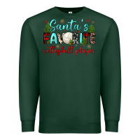Sports Green santa s favorite volleyball player Premium Sweatshirt - JahusDesignShop