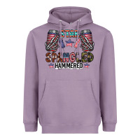 Lavender star spangled hammered Heavyweight Hoodie - CowhideDigitalArt