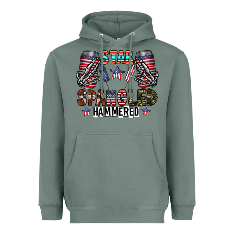 Star Spangled Hammered Heavyweight Hoodie by CowhideDigitalArt | Teevron