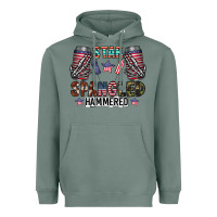 Sage star spangled hammered Heavyweight Hoodie - CowhideDigitalArt