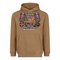 Toasted Coconut star spangled hammered Heavyweight Hoodie - CowhideDigitalArt