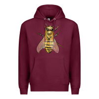 Burgundy Bee Premium Hoodie - LillyAllenDesigns