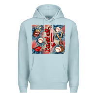 Blue Mist baseball Premium Hoodie - AdoDesignShop