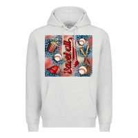 Dove Grey baseball Premium Hoodie - AdoDesignShop