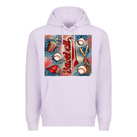 Lilac baseball Premium Hoodie - AdoDesignShop