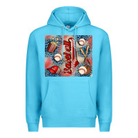 Ocean Blue baseball Premium Hoodie - AdoDesignShop