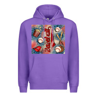 Purple baseball Premium Hoodie - AdoDesignShop