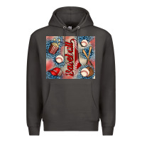 Smoke baseball Premium Hoodie - AdoDesignShop