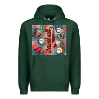 Sports Green baseball Premium Hoodie - AdoDesignShop