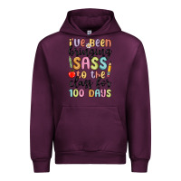 Mauve Wine i ve been bringing sass to the class for 100 days Urban Hoodie - MaliasSmallBusiness