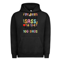 Pigment Black i ve been bringing sass to the class for 100 days Urban Hoodie - MaliasSmallBusiness