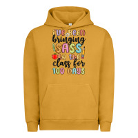 Pigment Peanut Butter i ve been bringing sass to the class for 100 days Urban Hoodie - MaliasSmallBusiness