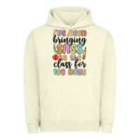 Pigment Pistachio i ve been bringing sass to the class for 100 days Urban Hoodie - MaliasSmallBusiness