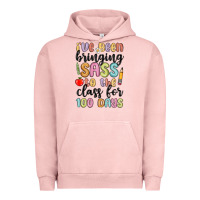 Pigment Salmon i ve been bringing sass to the class for 100 days Urban Hoodie - MaliasSmallBusiness
