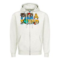 Oatmeal Heather para squad Zipper Hoodie - texasbilliewilder