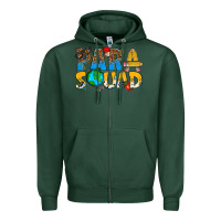 Sports Green para squad Zipper Hoodie - texasbilliewilder