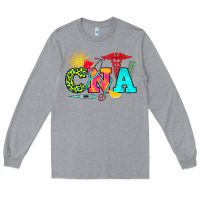 Heather Grey cna summer Long Sleeve Tee - RanaPortraitStore