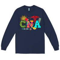 Navy cna summer Long Sleeve Tee - RanaPortraitStore